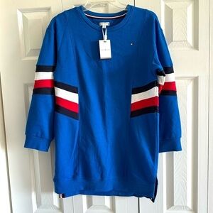 NWT! Tommy Hilfiger Big Girls Sweater Dress, Blue, Size L(12/14)